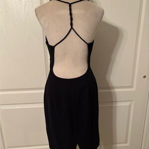 Elegant Black Backless Dress